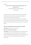 week8assign 6050 .doc  NUR 6050    ADVOCATING FOR THE NURSING ROLE IN PROGRAM DESIGN AND IMPLEMENTATION   NURSE-DRIVEN DISCHARGE PLANNING PROGRAM   CLASS: NUR 6050      The purpose of this interview is to introduce a Nurse-driven discharge planning progra