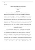 Week 2 Assessment  Essay.docx  NSG 426  Applying Regulations in Varying Practice Settings   University of Phoenix  NSG 426  Introduction  The Centers for Medicare and Medicaid Services (CMS) develops Conditions of Participation (CoPs) and Conditions for C