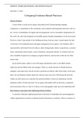 SOCW8117 WK3 Assgn .docx  SOCW8117_WK3  Critiquing Evidence-Based Practices  Practice Problem       I work within a social service agency that prides itself of demonstrating empathy, compassion, a commitment to the community, and a talented staff passiona