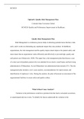 Risk management Interim Bullitine .doc  HCM520  Option#1: Quality Risk Management Plan  Colorado State University Global  HCM520: Quality and Performance Improvement in Healthcare  Quality Risk Management Plan  Risk Management is continuous process helps 