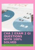 CHA 2 EXAM 2 GI QUESTIONS WITH 100% SOLVED SOLUTIONS!!