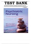 TEST BANK for Psychiatric Nursing- Contemporary Practice 7th North American Edition by Mary Ann Boyd , ISBN: 9781975161187 Chapters 1-43 | Complete Guide A+