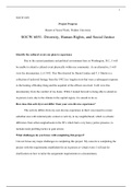 WK7Assgn Project Progress.doc  SOCW 6051  Project Progress  Master of Social Work, Walden University  SOCW 6051: Diversity, Human Rights, and Social Justice  Identify the cultural event you plan to experience   Due to the current pandemic and political en