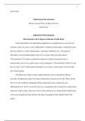 WK5Assgn Multicultural Discrimination extension     6051.docx  SOCW-6051  Multicultural Discrimination  Master of Social Work, Walden University  SOCW-6051  Multicultural Discrimination  Discrimination and its impacts multicultural individuals   In the Un