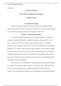 WK4Assgn SOCW 6090 Psychopathology and Diagnosis .docx  SOCW 6090  Week Four Assignment  SOCW 6090: Psychopathology and Diagnosis   Walden University  Case Collaboration Meeting  Health care involves patients, family, and a diverse team of often highly sp