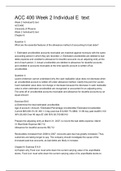 ACC 400 Week 2 Individual E  text   ACC 400 Week 2 Individual E  text   Week 2 Individual E-text  ACC400  University of Phoenix  Week 2 Individual E-text  Chapter 8  Question 3.  What are the essential features of the allowance method of accounting fo