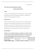 ACC 205 Financial Statement Analysis of Walmart  Wal-Mart Analysis  ACC 205 Financial Statement Analysis  Financial Analysis of Wal-Mart  Abstract  The purpose is to present the financial analysis of Wal-Mart Stores Inc.  To analyze the financial position