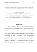 Assignment 1 - The Cold War and U.S. Diplomacy-Explicate the diplomatic doctrine the president foll  Assignment 1 - The Cold War and U.S. Diplomacy   Select a president from the table, œPresidents and Their ˜ Doctrines, in Roskin, Chapter 4. Then write a