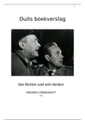 Boekverslag der richter und sein henker - Duits