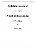 Solutions for Audit and Assurance, 2nd Australian Edition Leung (All Chapters included)