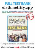 Test Bank for Cross Cultural Management Essential Concepts 4th Edition Thomas