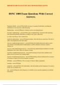 BSNC 1000 Exam Questions With Correct Answers.