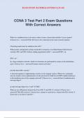 CCNA 3 Test Part 2 Exam Questions With Correct Answers