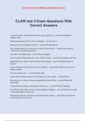 CLAW test 2 Exam Questions With Correct Answers