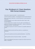 Cna: Workbook ch.1 Exam Questions With Correct Answers.