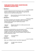 NURS 6501N FINAL EXAM QUESTION AND ANSWERS (AUGUST 2020)