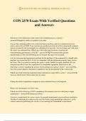 CON 2370 Exam With Verified Questions and Answers