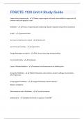 FDSCTE 1120 Unit 4 Study Guide Questions With Correct Solutions, Already Passed!!