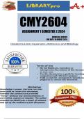 CMY2604 Assignment 1 (COMPLETE QUESTIONS & ANSWERS) Semester 2 2024 (669339)- DUE 19 August 2024