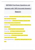 DEP2004 Final Exam Questions and Answers with 100% Accurate Answers | Rated A+