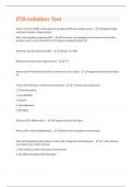 ZTA Initiation Test Questions And Answers Graded A+