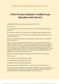 CISA Practise Database Verified Exam Questions and Answers