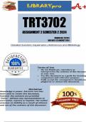 TRT3702 Assignment 2 (QUIZ) Semester 2 2024 (252761)- DUE 23 August 2024