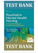 TEST BANK FOR Psychiatric Mental Health Nursing: Concepts of Care in Evidence-Based Practice 9th Edition by Mary C. Townsend & Karyn I. Morgan , ISBN 9780803660540 || Complete Guide A+