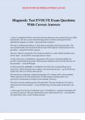 Diagnostic Test EVOLVE Exam Questions With Correct Answers