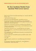 Dr. Kost Anesthesia Machine Exam Questions With Correct Answers