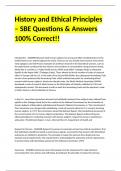 History and Ethical Principles – SBE Questions & Answers 100% Correct!!