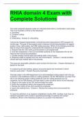 RHIA domain 4 Exam with Complete Solutions