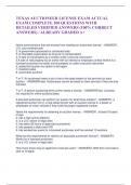 TEXAS AUCTIONEER LICENSE EXAM ACTUAL  EXAM COMPLETE 200 QUESTIONS WITH  DETAILED VERIFIED ANSWERS (100% CORRECT  ANSWERS) / ALREADY GRADED A+