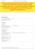 NGN ATI RN PEDIATRICS 2024 RETAKE / NEXT GEN ATI PEDIATRICS PROCTORED EXAM 2024/2025 RETAKE 70 QUESTIONS AND CORRECT DETAILED ANSWERS WITH RATIONALES |ALREADY GRADED A+