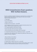 HESI Comprehensive Exam questions With Verified Answers.