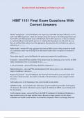 HIMT 1151 Final Exam Questions With Correct Answers