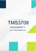 TMS3709 Assignment 5 2024 - Due 11 September 2024