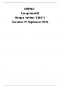 CSP2601 Assignment 5 Due 26 September 2024 (Detailed solution)