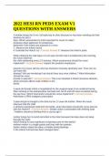 2022 HESI RN PEDS EXAM V1 QUESTIONS WITH ANSWERS.