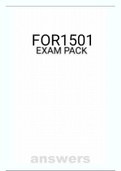 FOR1501 EXAM PACK