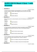 NURS 6501N Week 6 Quiz 1 with Answers | VERIFIED SOLUTION 