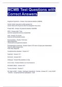 MCMB Test Questions with Correct Answers