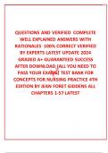 TEST BANK FOR CONCEPTS FOR NURSING PRACTICE 4TH EDITION BY JEAN FORET GIDDENS ALL CHAPTERS 1-57 LATEST QUESTIONS AND VERIFIED  COMPLETE WELL EXPLAINED ANSWERS WITH RATIONALES  100% CORRECT VERIFIED BY EXPERTS LATEST UPDATE 2024 GRADED A+ GUARANTEED SUCCES