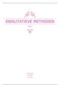 Goede Notities kwalitatieve methoden in pedagogisch onderzoek : Kan gezien worden als samenvatting!