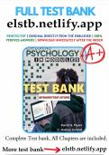 Test Bank for Exploring Psychology in Modules 12th Edition Myers Latest Verified Updates All Chapters Completely Covered