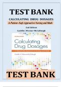 Test Bank for Calculating Drug Dosages: A Patient-Safe Approach To Nursing And Math 2nd Edition By Sandra Luz Martinez De Castillo And Maryanne Werner-Mccullough ISBN 9780803624962 Chapter 1-22 | Complete Guide A+