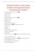 NURS 6501 WEEK 3 Latest Update Questions with Approved Answers Guaranteed Pass Graded A