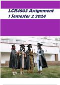 LCR4803 Assignment 1 (CORRECT ANSWERS) Semester 2 2024 - DUE August 2024 - COMPLETE SOLUTION