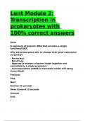 Lent Module 2 Transcription in prokaryotes with 100- correct answers