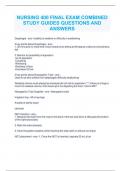 NURSING 400 FINAL EXAM COMBINED STUDY GUIDES QUESTIONS AND ANSWERS